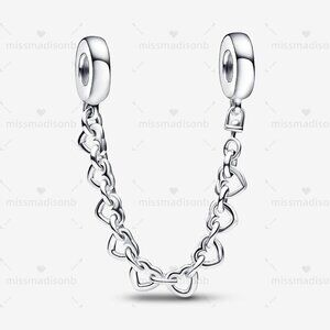 Pandora Linked Hearts Safety Chain